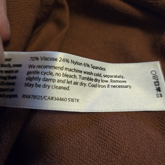 EILEEN FISHER COPPERY MAUVE PULL-ON DRESS PANTS. SIZE LARGE. - Picture 6 of 7